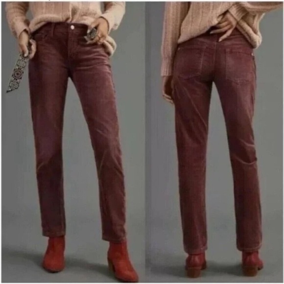 Anthropologie Pilcro Slim Boyfriend Crop Corduroy Pants 27 - Picture 11 of 13